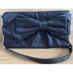 Kate Spade Black Nylon Bow Skipper Mini Crossbody Bag